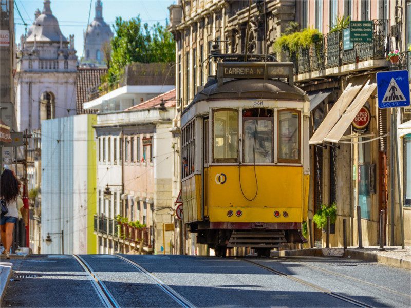 Tram in Lisbon — how to buy property in Portugal as a foreigner